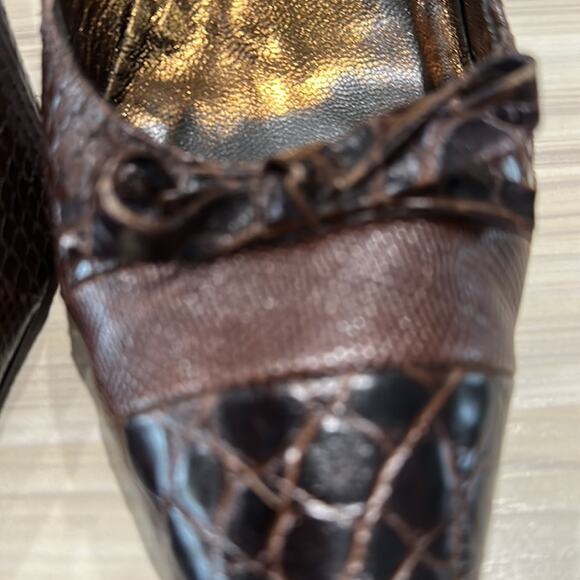 Isaac made in Italy mix snake skin uppers. Reddish brown size 8 - Picture 7 of 8